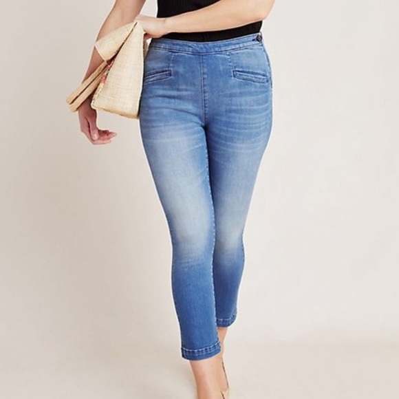 Anthropologie Pilcro High Rise Crop Denim Leggings